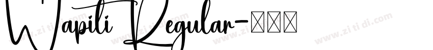 Wapiti Regular字体转换